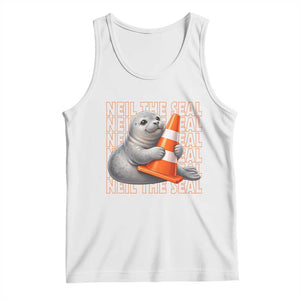 Neil The Seal Groovy Tank Top Retro Vintage Cute Seal Lover Graphic TS12 White Print Your Wear
