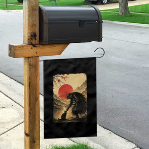 Vintage Japanese Art Samurai Warrior Black Cat Garden Flag Ukiyoe Style Boop Meme TS12 Print Your Wear