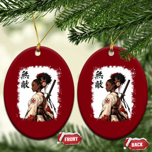 Afro African Pride Samurai Black Girl Ceramic Ornament Vintage Japanese Sumie Katana Graphic TS12 Print Your Wear