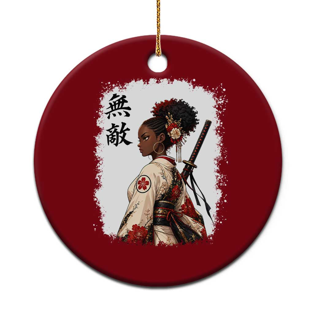 Afro African Pride Samurai Black Girl Ceramic Ornament Vintage Japanese Sumie Katana Graphic TS12 1pc Red Print Your Wear