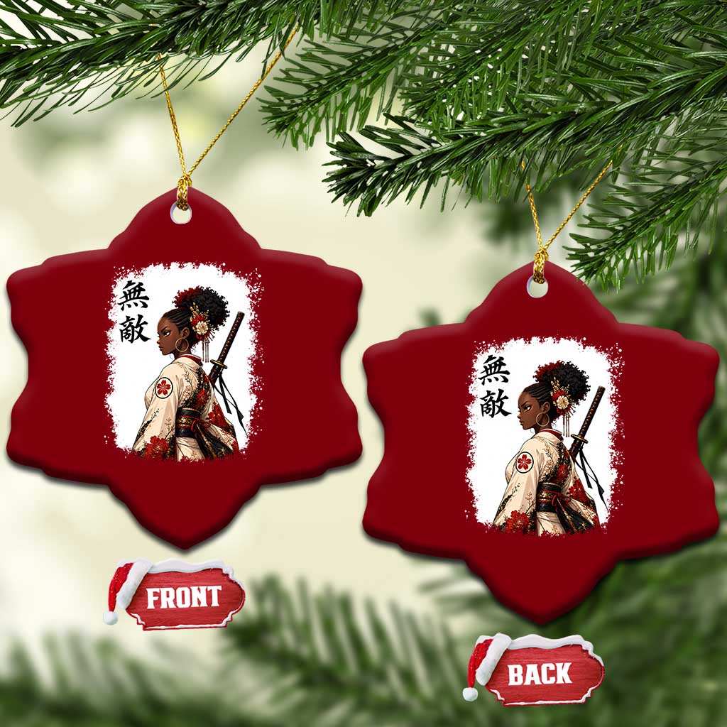Afro African Pride Samurai Black Girl Ceramic Ornament Vintage Japanese Sumie Katana Graphic TS12 Print Your Wear