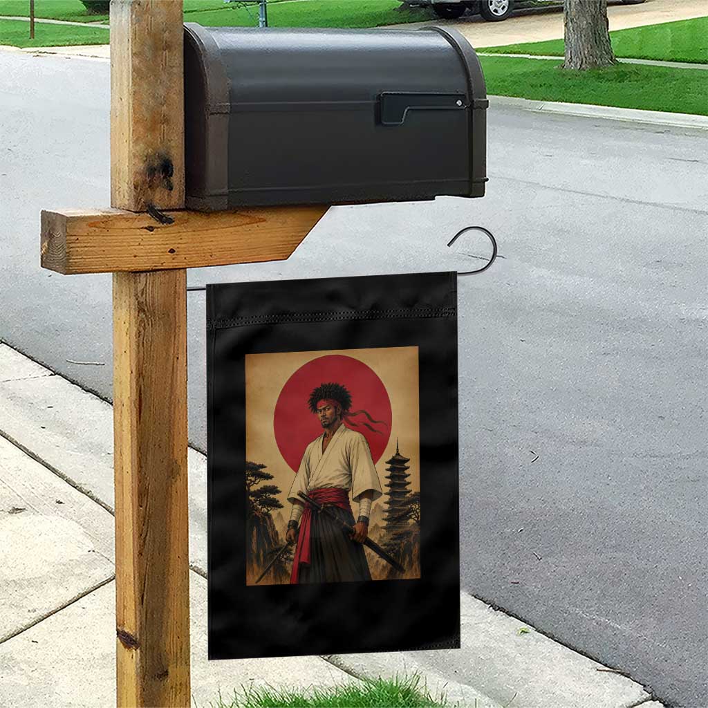 Afro American Samurai Bushido Warrior Garden Flag Vintage Japanese Ukiyoe Graphic TS12 Print Your Wear