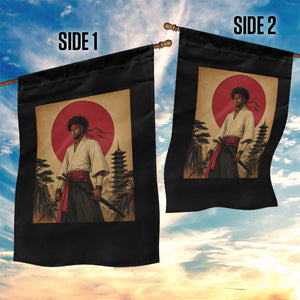 Afro American Samurai Bushido Warrior Garden Flag Vintage Japanese Ukiyoe Graphic TS12 Print Your Wear