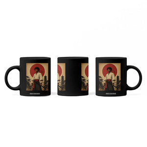 Afro American Samurai Bushido Warrior Coffee Mug Vintage Japanese Ukiyoe Graphic TS12 Print Your Wear