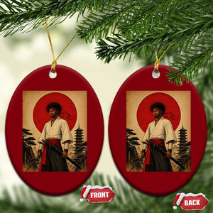 Afro American Samurai Bushido Warrior Ceramic Ornament Vintage Japanese Ukiyoe Graphic TS12 Print Your Wear