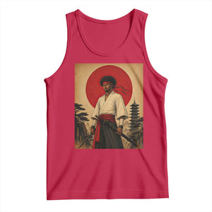Afro American Samurai Bushido Warrior Tank Top Vintage Japanese Ukiyoe Graphic TS12 Red Print Your Wear