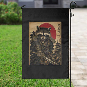 Funny Samurai Raccoon Garden Flag Vintage Japanese Ukiyoe Warrior Graphic TS12 Print Your Wear