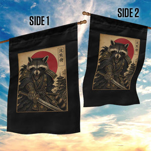 Funny Samurai Raccoon Garden Flag Vintage Japanese Ukiyoe Warrior Graphic TS12 Print Your Wear