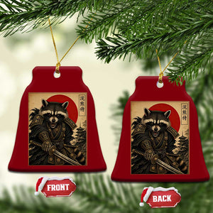 Funny Samurai Raccoon Ceramic Ornament Vintage Japanese Ukiyoe Warrior Graphic TS12 Print Your Wear