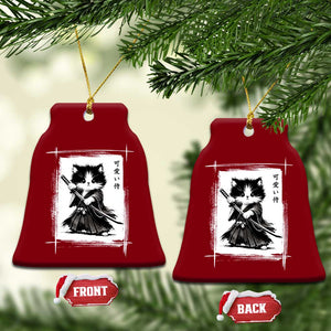Vintage Japanese Art Samurai Cat Ceramic Ornament Sumie Kawaii Cat Lover Gift TS12 Print Your Wear