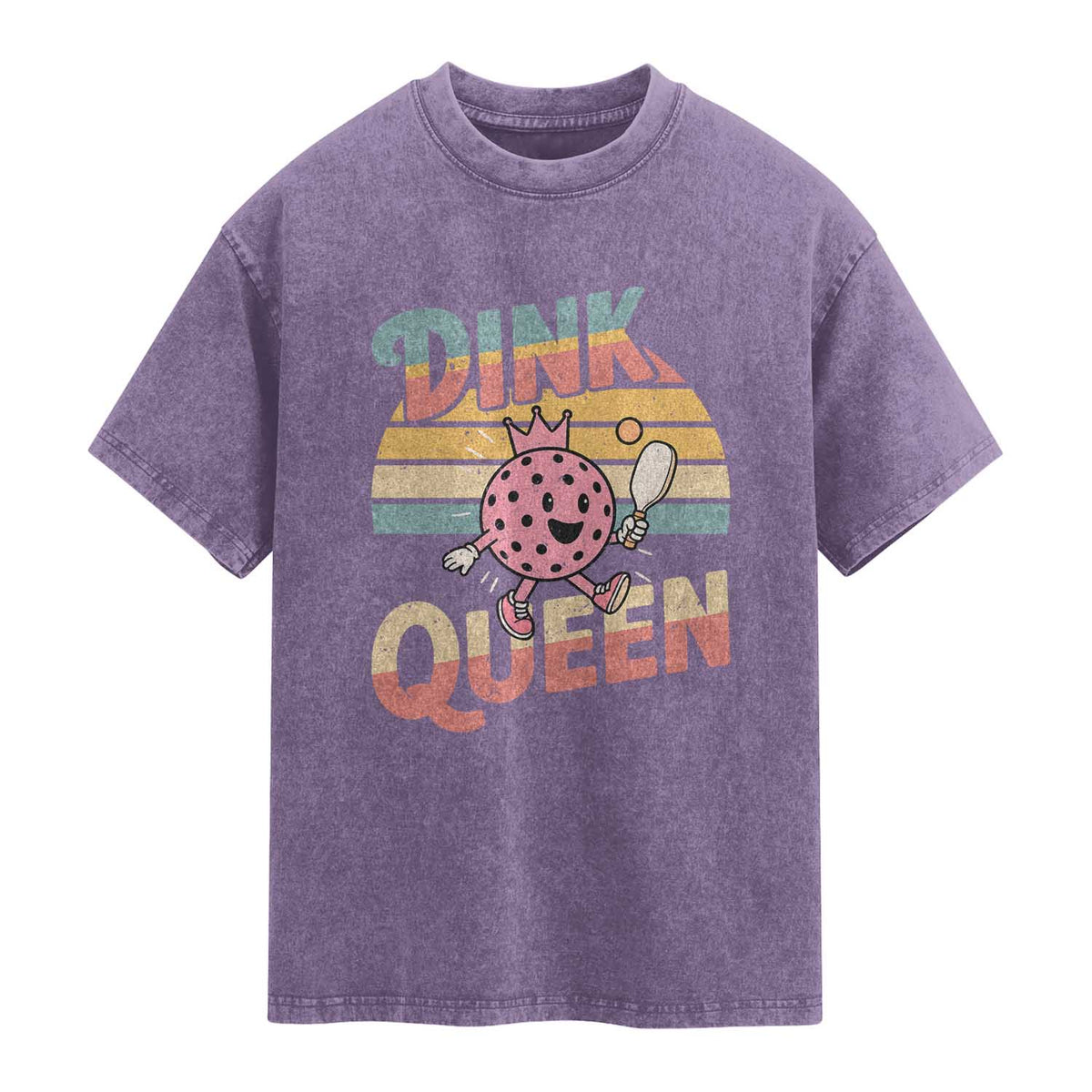 Pickleball Girl Lover Washed Cotton T-Shirt Dink Queen