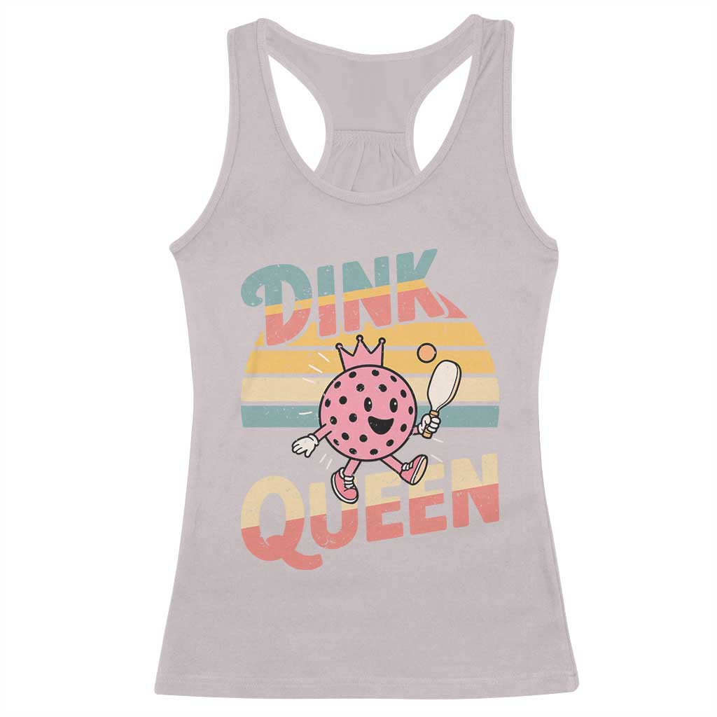 Pickleball Girl Lover Racerback Tank Top Dink Queen TS12 Ice Gray Print Your Wear