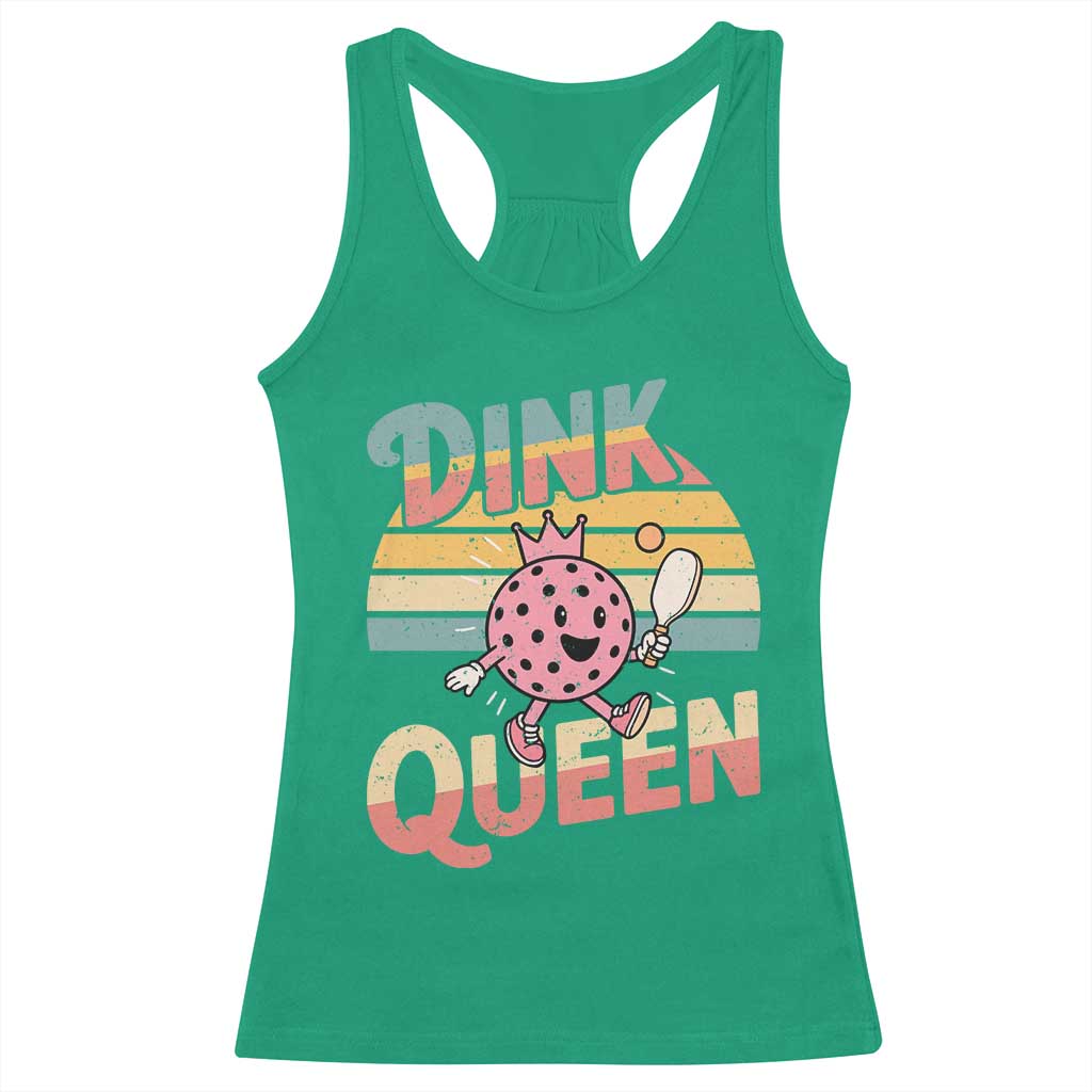 Pickleball Girl Lover Racerback Tank Top Dink Queen TS12 Irish Green Print Your Wear