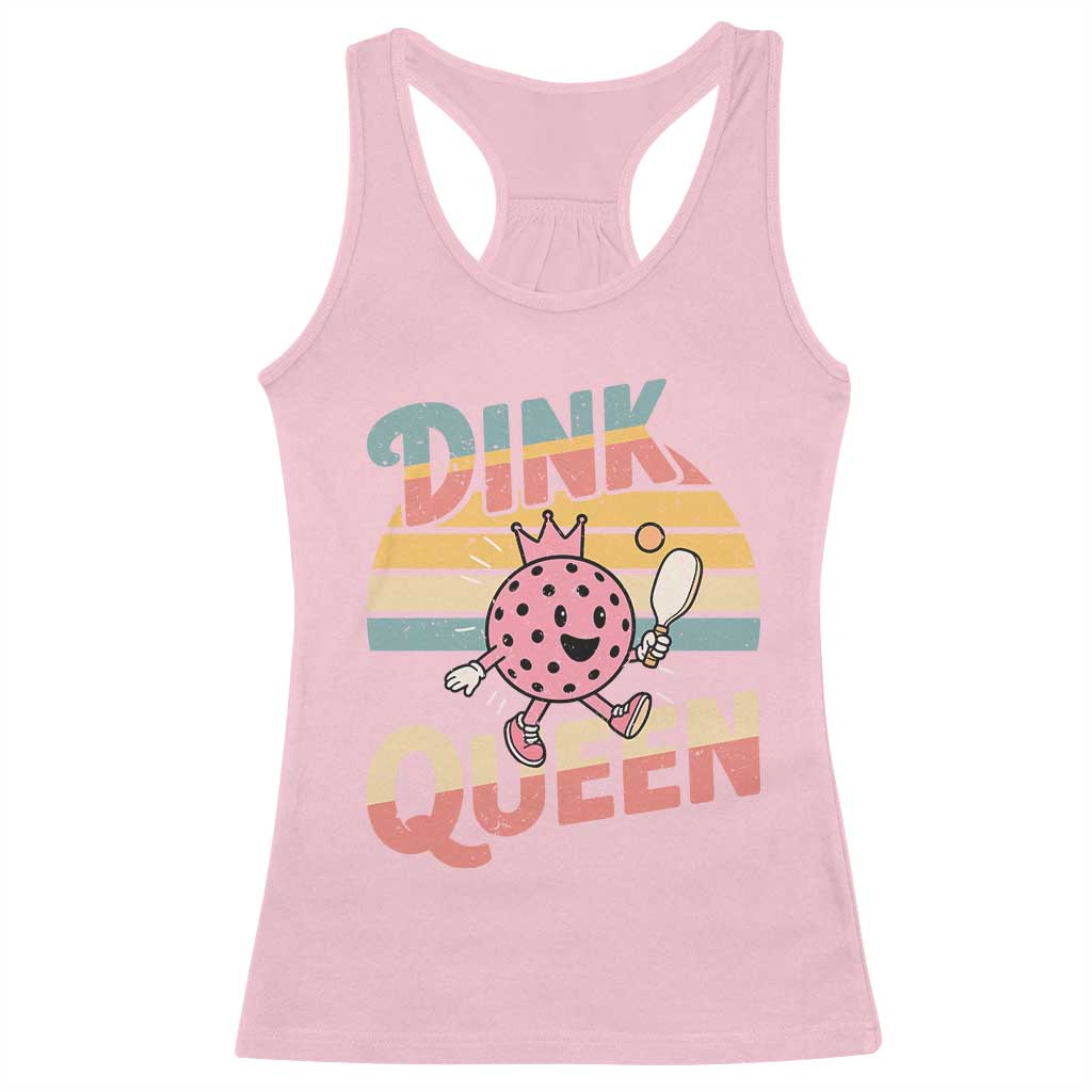 Pickleball Girl Lover Racerback Tank Top Dink Queen TS12 Light Pink Print Your Wear