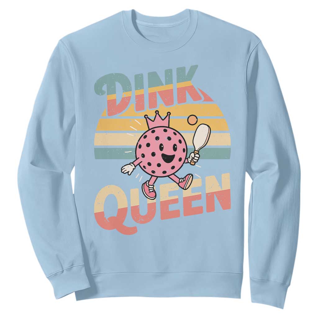 Pickleball Girl Lover Sweatshirt Dink Queen TS12 Light Blue Print Your Wear