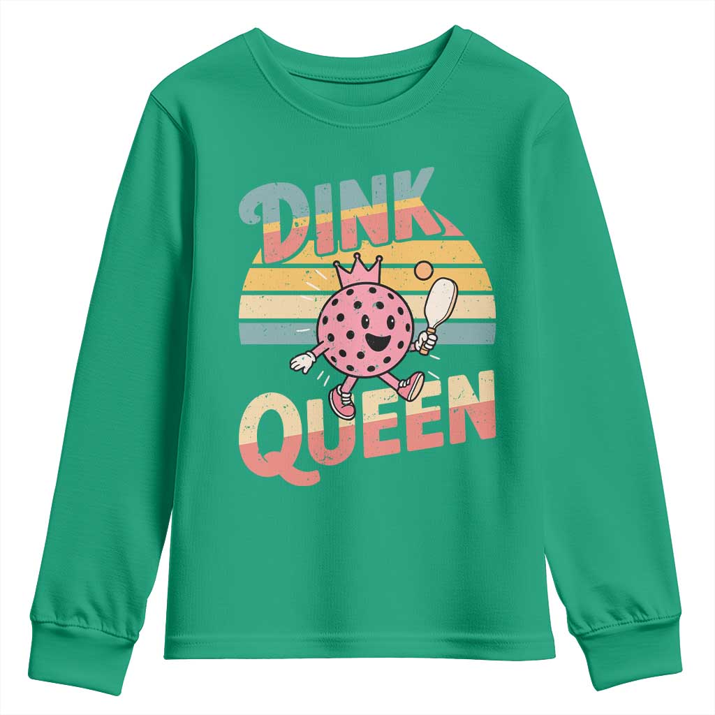 Pickleball Girl Lover Youth Sweatshirt Dink Queen TS12 Irish Green Print Your Wear