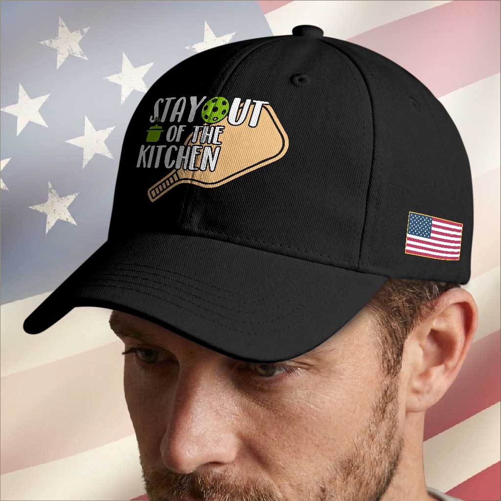 Funny Pickleball Baseball Cap Stay Out Of The Kitchen TS12 Print Your Wear