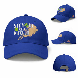 Funny Pickleball Baseball Cap Stay Out Of The Kitchen TS12 Baseball Cap Universal Fit Royal Blue Print Your Wear