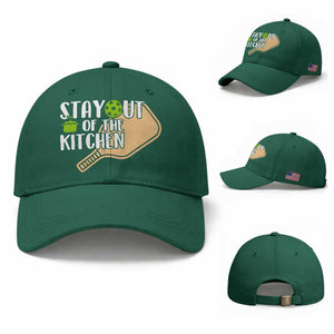 Funny Pickleball Baseball Cap Stay Out Of The Kitchen TS12 Baseball Cap Universal Fit Irish Green Print Your Wear