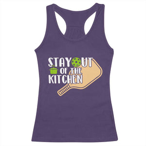 Funny Pickleball Racerback Tank Top Stay Out Of The Kitchen TS12 Purple Print Your Wear