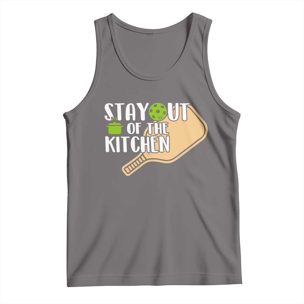Funny Pickleball Tank Top Stay Out Of The Kitchen TS12 Deep Heather Print Your Wear