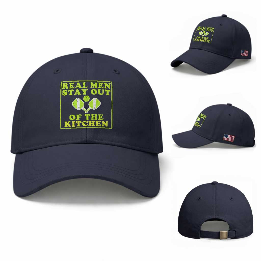 Funny Pickleball Baseball Cap Stay Out Of The Kitchen For Men TS12 Baseball Cap Universal Fit Navy Print Your Wear