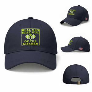 Funny Pickleball Baseball Cap Stay Out Of The Kitchen For Men TS12 Baseball Cap Universal Fit Navy Print Your Wear
