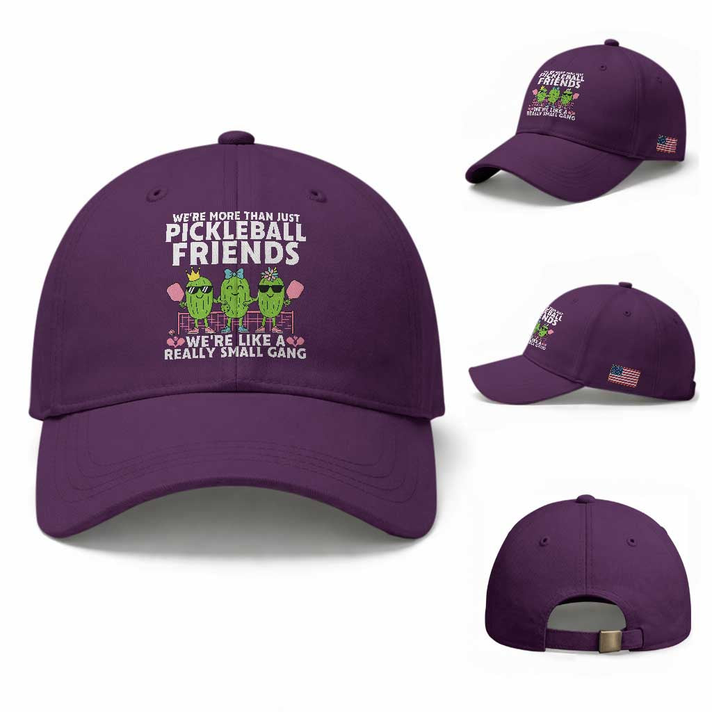 Pickleball Lovers Baseball Cap We Are More Than Just Pickleball Friends TS12 Baseball Cap Universal Fit Purple Print Your Wear