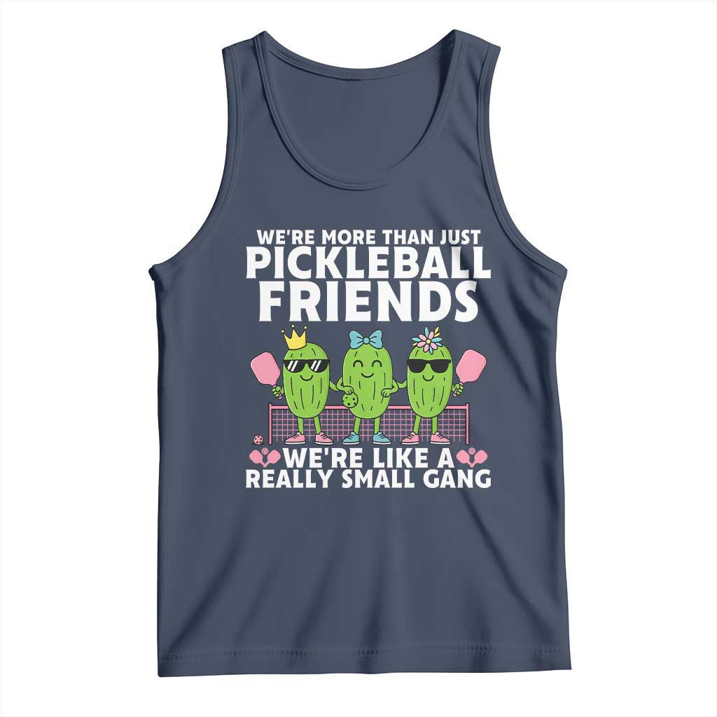 Pickleball Lovers Tank Top We Are More Than Just Pickleball Friends TS12 Navy Print Your Wear