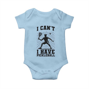 I Can Not I Have Pickleball Baby Onesie Pickleball Game Gift TS12 Light Blue Print Your Wear