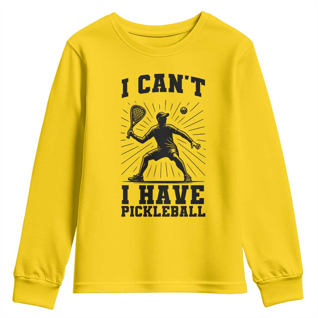 I Can Not I Have Pickleball Youth Sweatshirt Pickleball Game Gift TS12 Daisy Print Your Wear
