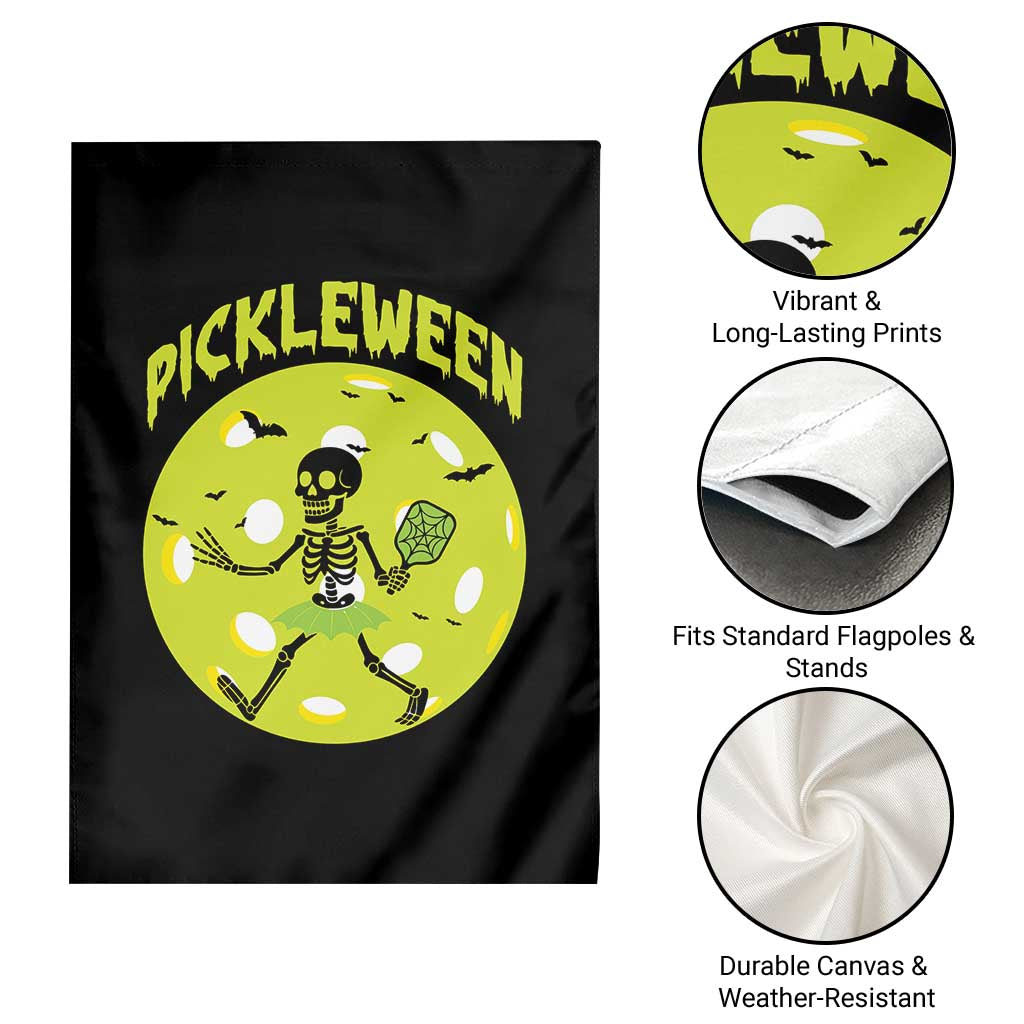 Funny Halloween Pickleball Lovers Garden Flag Pickleween TS12 Print Your Wear