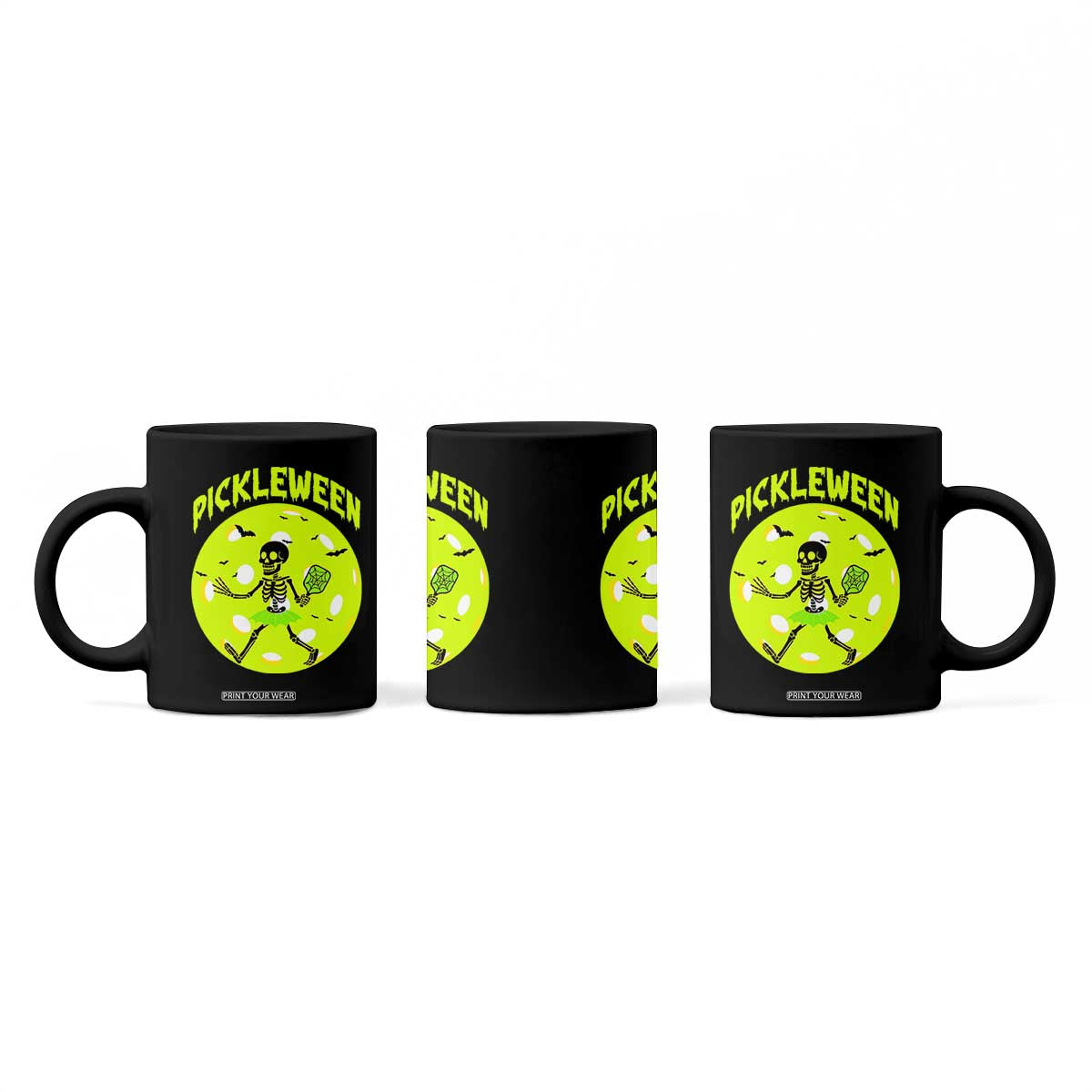 Funny Halloween Pickleball Lovers Coffee Mug Pickleween TS12 Print Your Wear