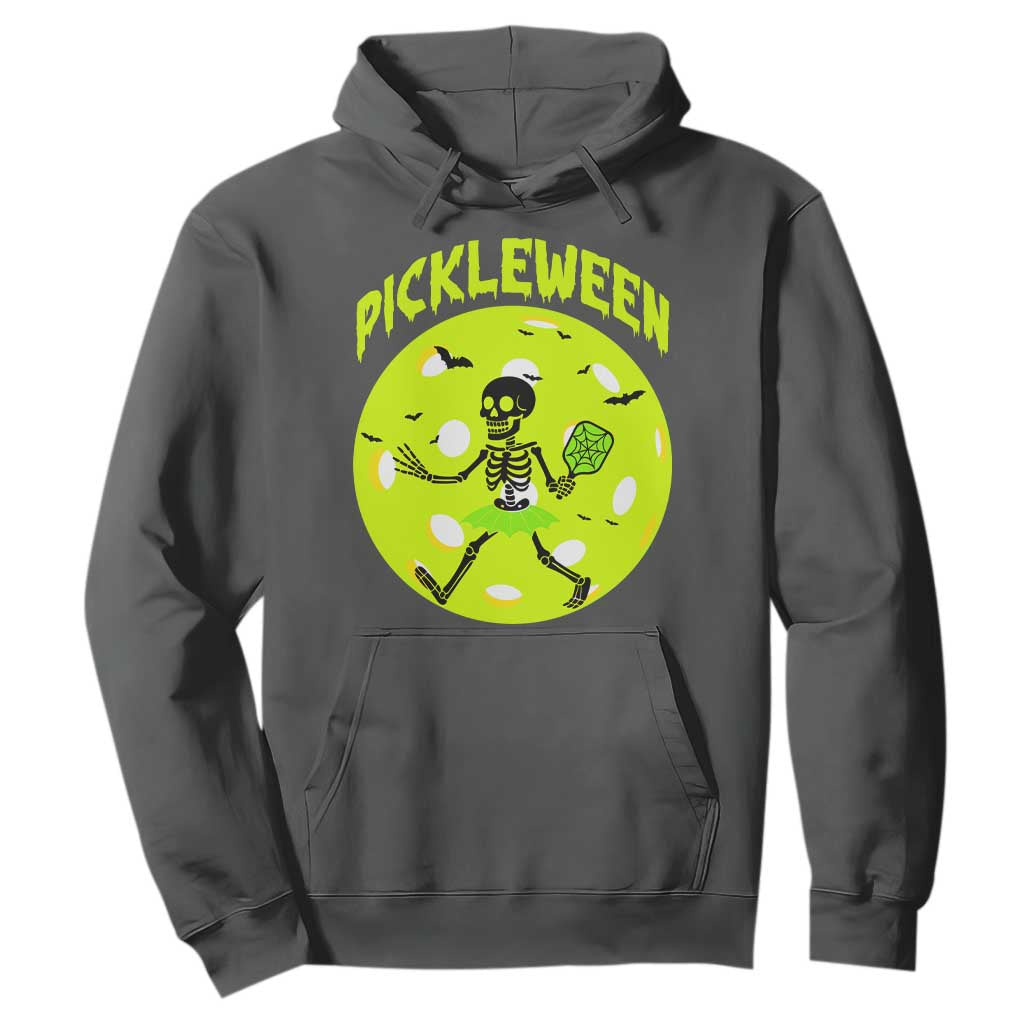 Funny Halloween Pickleball Lovers Hoodie Pickleween TS12 Dark Heather Print Your Wear