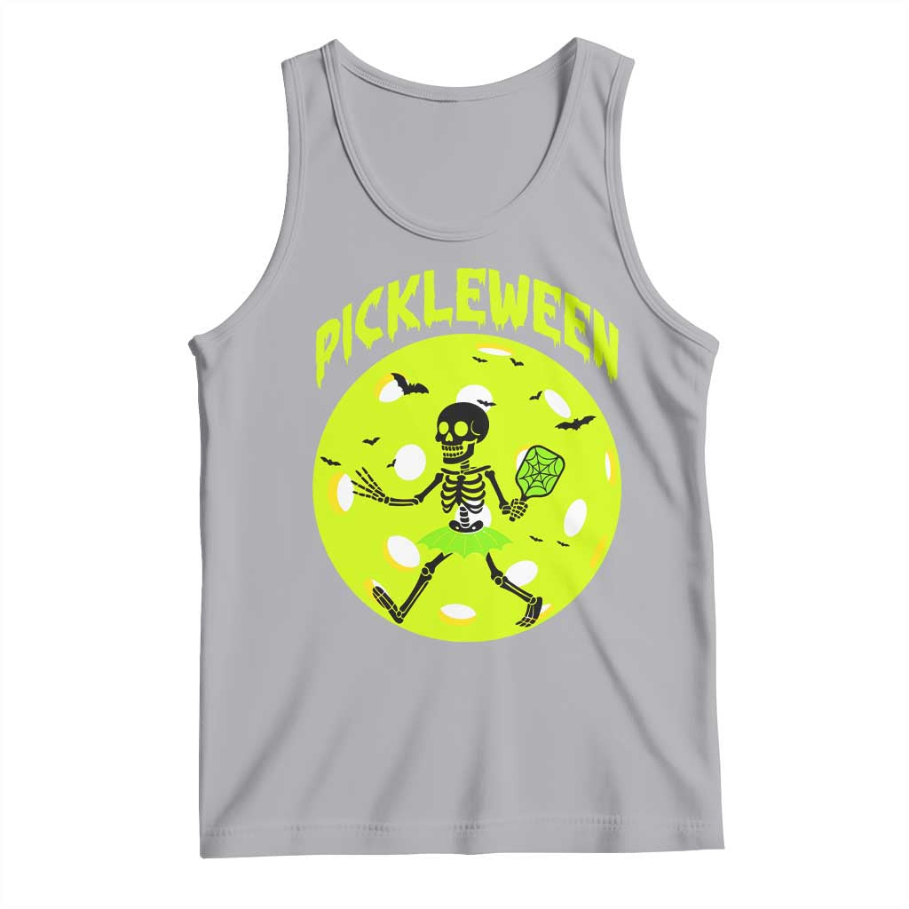 Funny Halloween Pickleball Lovers Tank Top Pickleween TS12 Athletic Heather Print Your Wear