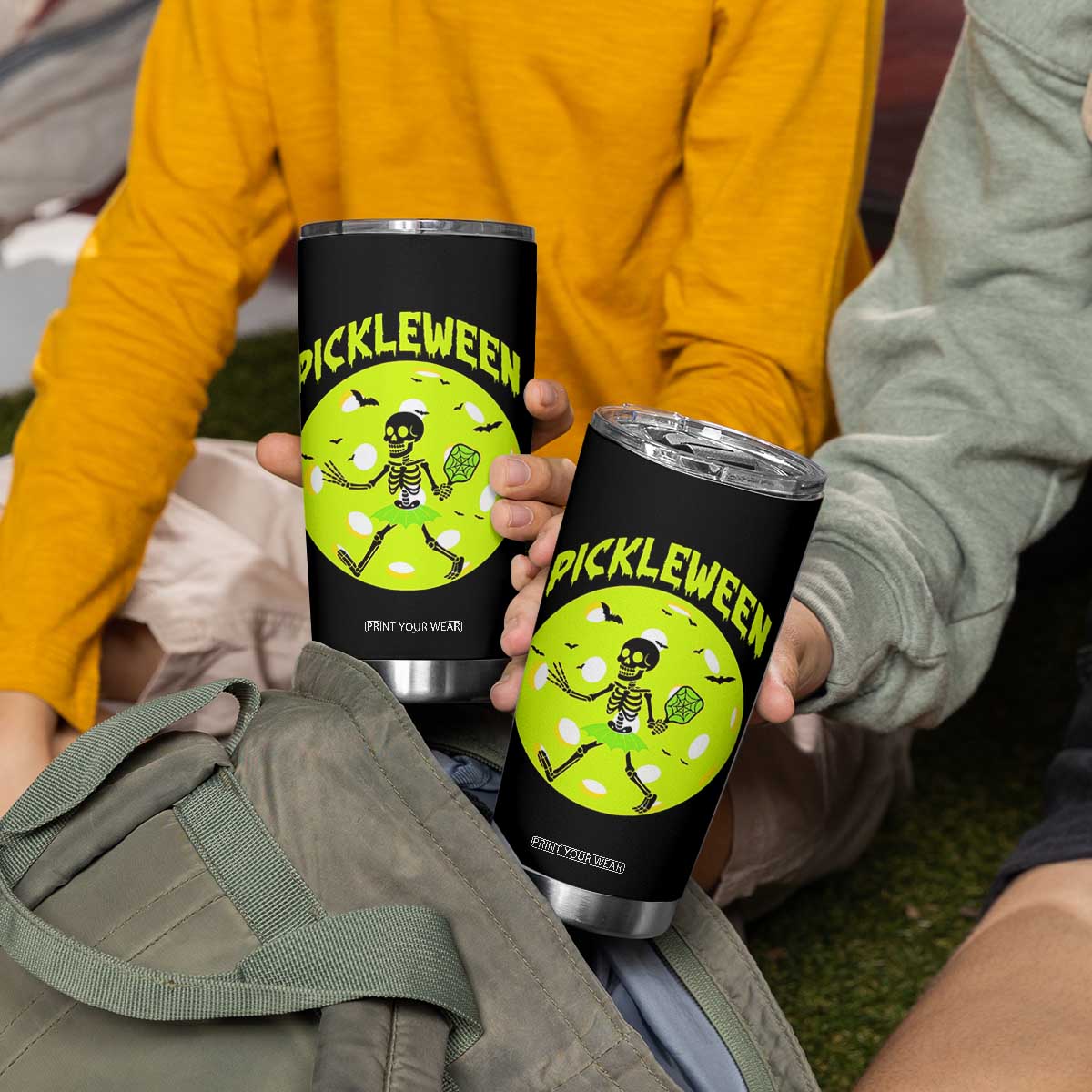 Funny Halloween Pickleball Lovers Tumbler Cup Pickleween TS12 Print Your Wear