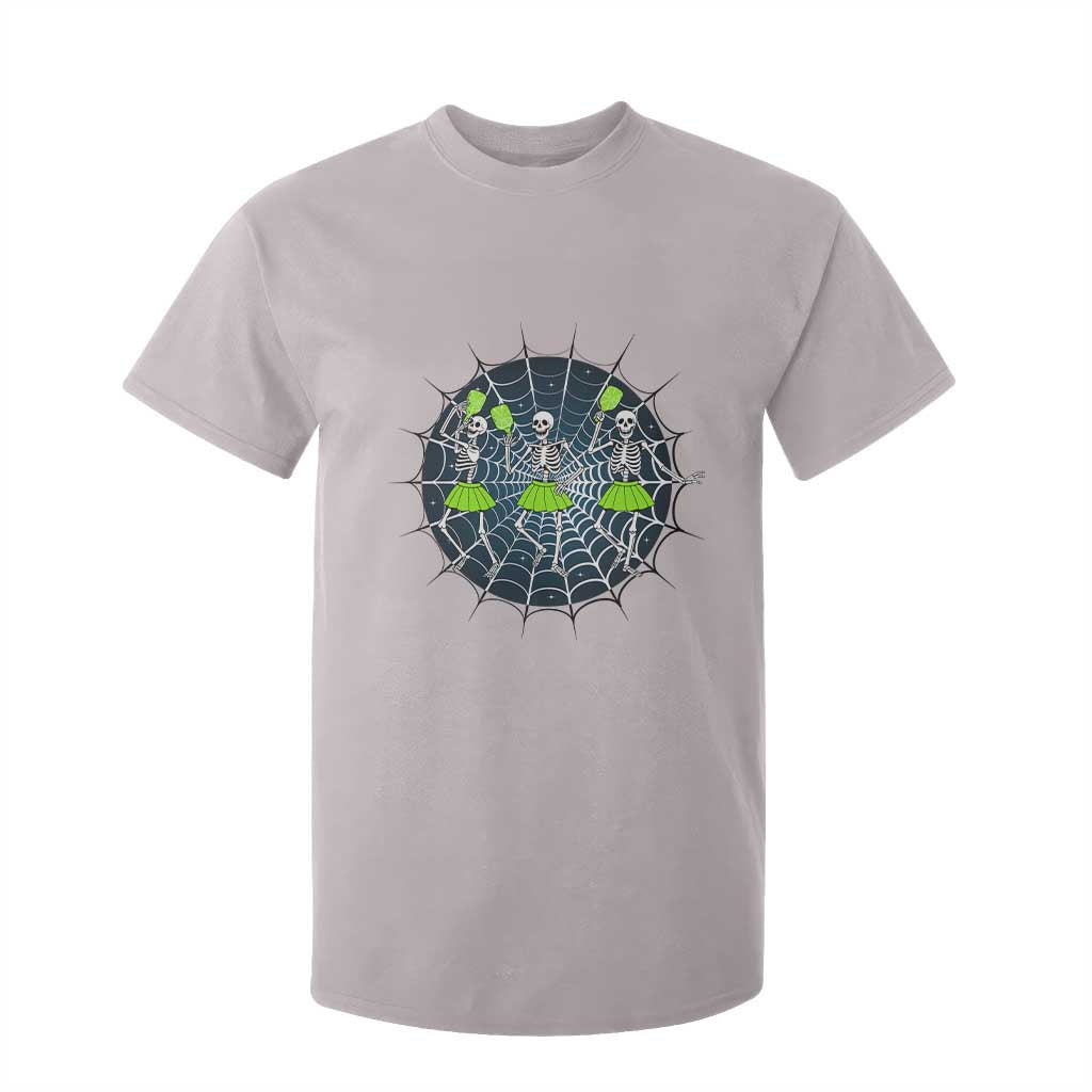 Funny Dancing Skeletons T Shirt For Kid Pickleball Halloween Gift TS12 Ice Gray Print Your Wear
