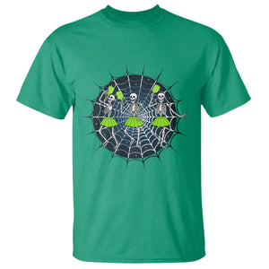 Funny Dancing Skeletons T Shirt Pickleball Halloween Gift TS12 Irish Green Print Your Wear