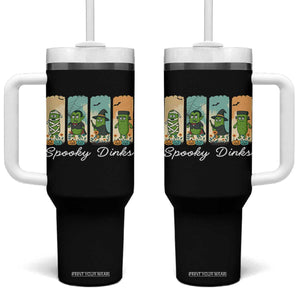 Funny Halloween Pickleball Tumbler With Handle Spooky Dinks Gift For Players TS12 One Size: 40 oz Black Print Your Wear
