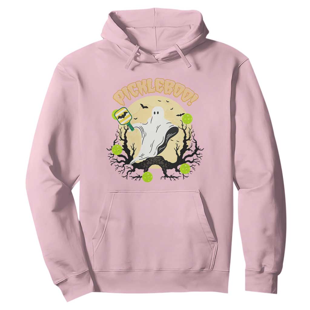 Funny Halloween Pickleball Hoodie Pickleboo Ghost Costume TS12 Light Pink Print Your Wear