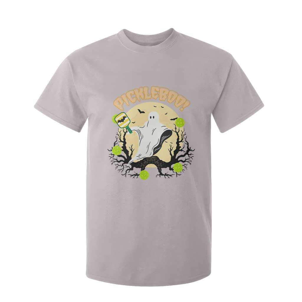 Funny Halloween Pickleball T Shirt For Kid Pickleboo Ghost Costume TS12 Ice Gray Print Your Wear