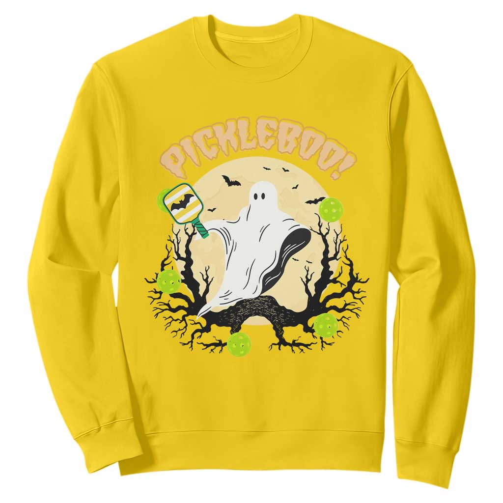 Funny Halloween Pickleball Sweatshirt Pickleboo Ghost Costume TS12 Daisy Print Your Wear