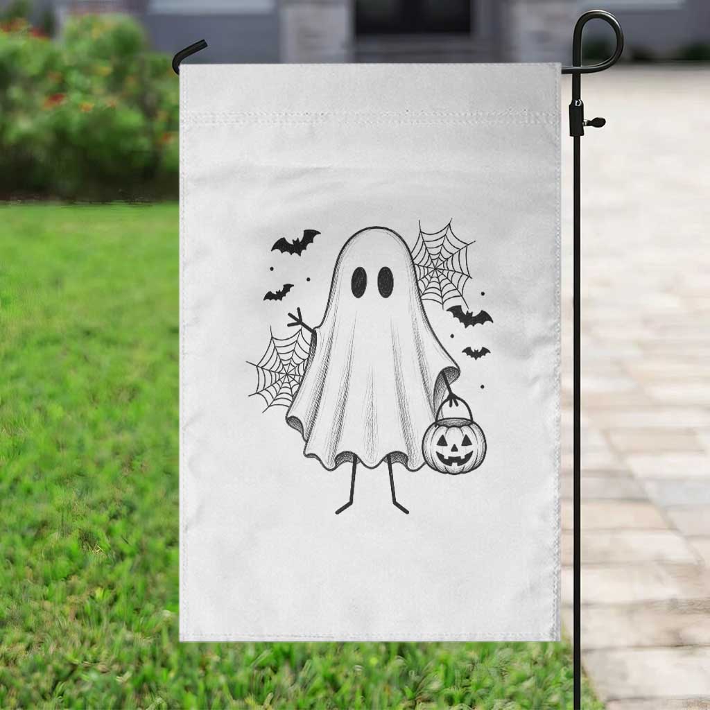 Stickman Ghost Funny Spooky Halloween Gift Garden Flag