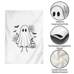 Stickman Ghost Funny Spooky Halloween Gift Garden Flag