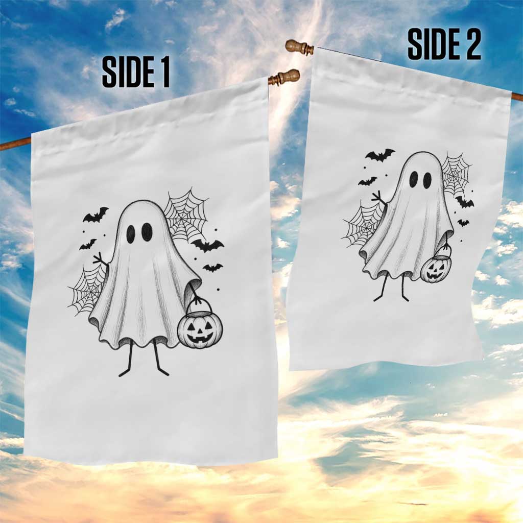 Stickman Ghost Funny Spooky Halloween Gift Garden Flag