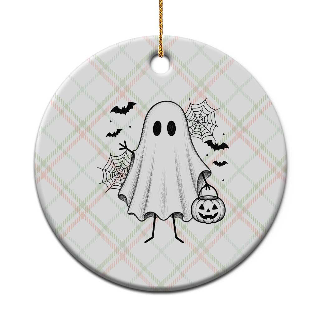 Stickman Ghost Funny Spooky Halloween Gift Ceramic Ornament