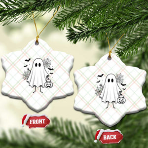 Stickman Ghost Funny Spooky Halloween Gift Ceramic Ornament