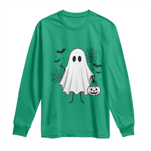 Stickman Ghost Funny Spooky Halloween Gift Long Sleeve Shirt