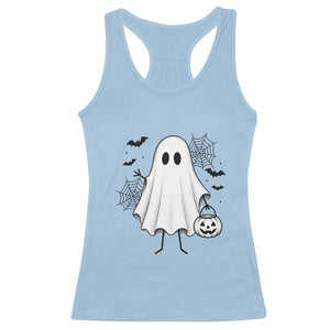 Stickman Ghost Funny Spooky Halloween Gift Racerback Tank Top