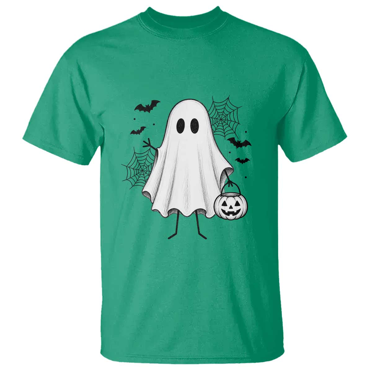 Stickman Ghost Funny Spooky Halloween Gift T Shirt